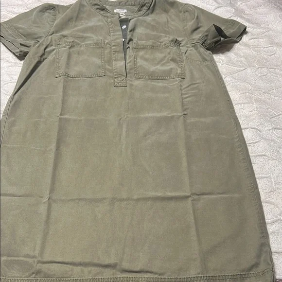 J. Crew Olive Green Short Sleeve Dress size S - Picture 1 of 6